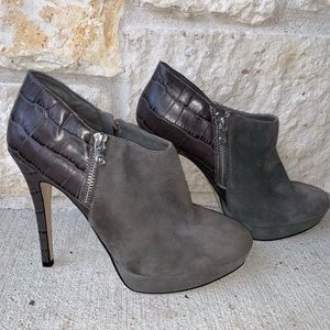Michael Kors Grey Heeled Booties Size 9 1/2